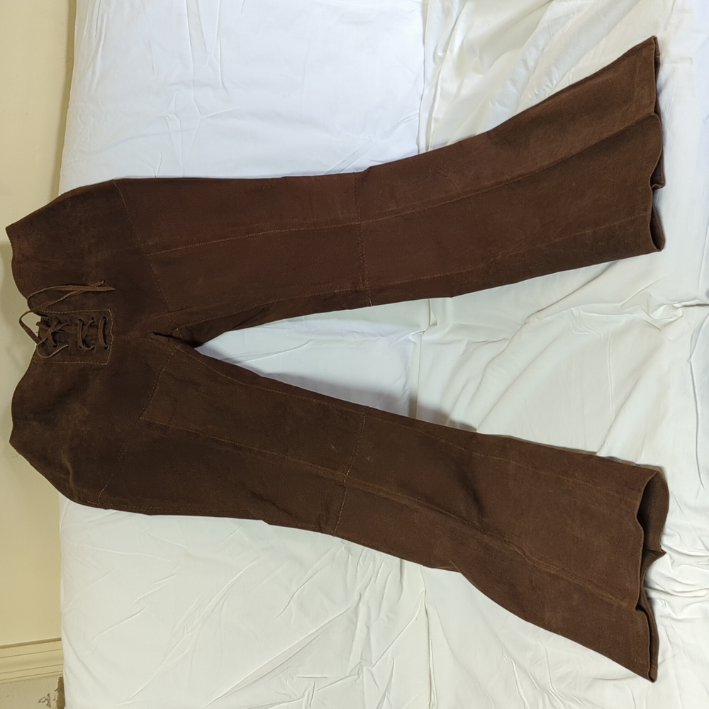 Jamie Nicole size 7 brown suede pants